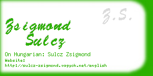 zsigmond sulcz business card